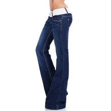 Load image into Gallery viewer, Jeans alargados em denim elástico
