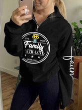 Load image into Gallery viewer, LIVE LAUGH Family Faith Letter Home Faith Love &amp; Faith Letter Sunflower Zip Up Hoodie for Women
