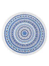Load image into Gallery viewer, Cojín de yoga de toalla de playa redonda con estampado digital Mandala
