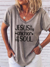 Load image into Gallery viewer, JESUS É MINHA ÂNCORA PARA MINHA ALMA Camiseta de manga curta
