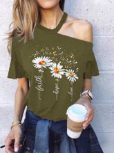 Load image into Gallery viewer, Daisy Butterfly - Women's Off Shoulder T-Shirt

