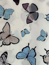 Load image into Gallery viewer, Long dress with short sleeves with butterfly print
