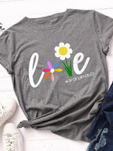Load image into Gallery viewer, Camiseta feminina casual de gola redonda

