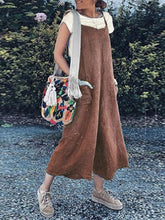 Load image into Gallery viewer, Oversized cotton and linen jumpsuit
