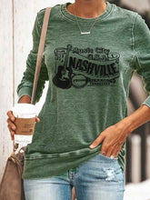 Load image into Gallery viewer, Music City USA Nashville Tennessee Camiseta informal estampada
