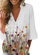 Load image into Gallery viewer, Women's 3/4 Sleeve Printed Casual T-Shirt
