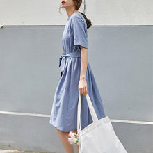 Load image into Gallery viewer, Short sleeve dress with bow

