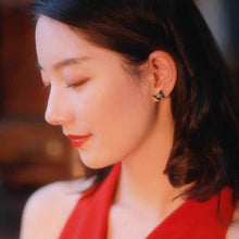 Load image into Gallery viewer, French oil drop butterfly earrings
