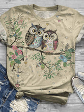 Load image into Gallery viewer, Women's Distressed Retro Animal Print T-Shirt
