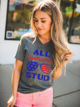 Load image into Gallery viewer, American Stud Print Casual T-Shirt
