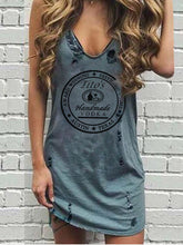 Load image into Gallery viewer, Tito's Handmade Austin Texas 6 Times Distilled Vodka Print Sleeveless Dress
