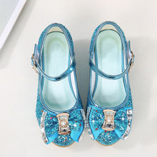Load image into Gallery viewer, Girl's bow tie sequins shoes
