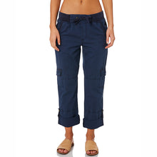 Load image into Gallery viewer, Calça cargo feminina cáqui com bolsos
