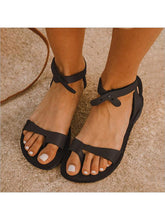 Load image into Gallery viewer, Sandalias planas con puntera salvaje para mujer
