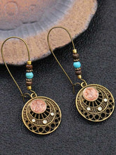 Load image into Gallery viewer, Vintage Hollow Bohemian Round Pearl Earrings
