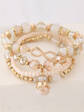 Load image into Gallery viewer, Ladies Crystal Figure Eight Crown Water Drop Mix and Match Special Fashion Bracelet
