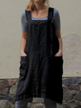 Load image into Gallery viewer, Double-breasted square apron dress
