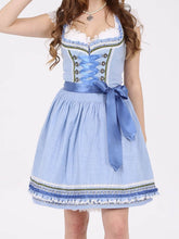 Load image into Gallery viewer, Women's Blue Plaid Bow Dress
