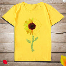 Load image into Gallery viewer, Sunflower print t-shirts
