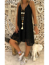 Load image into Gallery viewer, Vestido feminino de renda com decote em V
