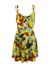 Load image into Gallery viewer, Vestido evasé con estampado de mariposas
