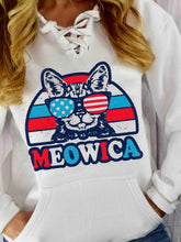 Load image into Gallery viewer, Dia da Independência Meowica com capuz de renda
