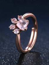 Load image into Gallery viewer, Anel de diamante rosa estampado em ouro rosa
