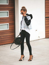 Load image into Gallery viewer, Jaqueta Jeans com Capuz Contraste Maxed Out Cozy
