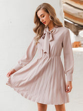 Load image into Gallery viewer, Chiffon Long Sleeves A Line Pure Color Dresses
