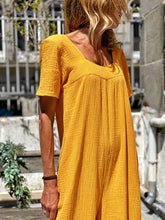 Load image into Gallery viewer, Short sleeve jumpsuit with square neck

