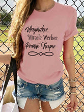 Load image into Gallery viewer, Camiseta de manga corta do Way Maker Miracle Worker Promise Keeper

