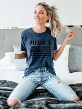 Load image into Gallery viewer, Women's Merica Flag Print Tee
