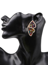 Load image into Gallery viewer, Brincos de diamante com asas de borboleta para senhora
