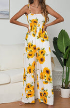 Load image into Gallery viewer, Sunflower print jumpsuits
