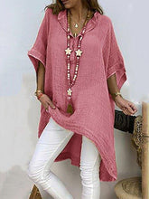Load image into Gallery viewer, Women's loose-fitting cotton and linen shirt
