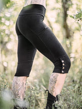 Load image into Gallery viewer, Retro stretch 3/4 women's trousers with rivets
