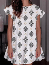 Load image into Gallery viewer, Vestido estampado com mangas de lótus
