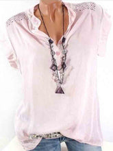 Load image into Gallery viewer, Camisa de gola alta de algodão e linho com diamantes
