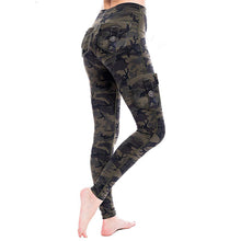 Load image into Gallery viewer, Sacos de bambu ecológicos camuflagem leggings guerreiro calças de ioga
