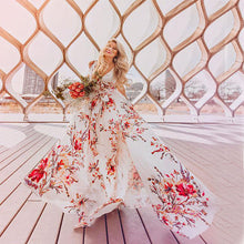 Load image into Gallery viewer, Vestido sin mangas con estampado de playa Boho Vacation
