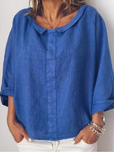 Load image into Gallery viewer, Loose Long Sleeve Linen Shirt With Long Sleeves
