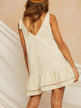 Load image into Gallery viewer, Vestido feminino oco com babado tipo sling
