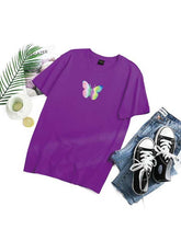 Load image into Gallery viewer, Colorful reflective butterfly T-shirt
