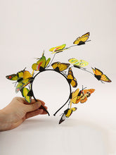 Load image into Gallery viewer, Tiara colorida em forma de coroa de borboleta
