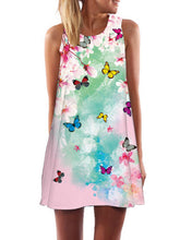 Load image into Gallery viewer, Sleeveless cardigan with round neck and butterfly print

