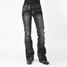 Load image into Gallery viewer, Stretch Denim Jeans With Drop Pocket And Mid Waist
