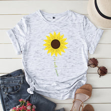Load image into Gallery viewer, Sunflower print short sleeve t-shirts
