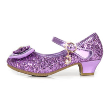 Load image into Gallery viewer, Girl's bow tie sequins shoes

