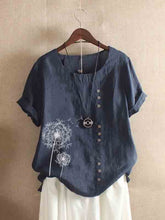 Load image into Gallery viewer, Camisa larga de algodão e linho
