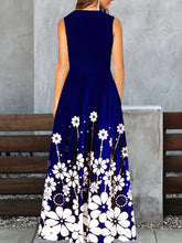 Load image into Gallery viewer, Women's round neck floral print dress
